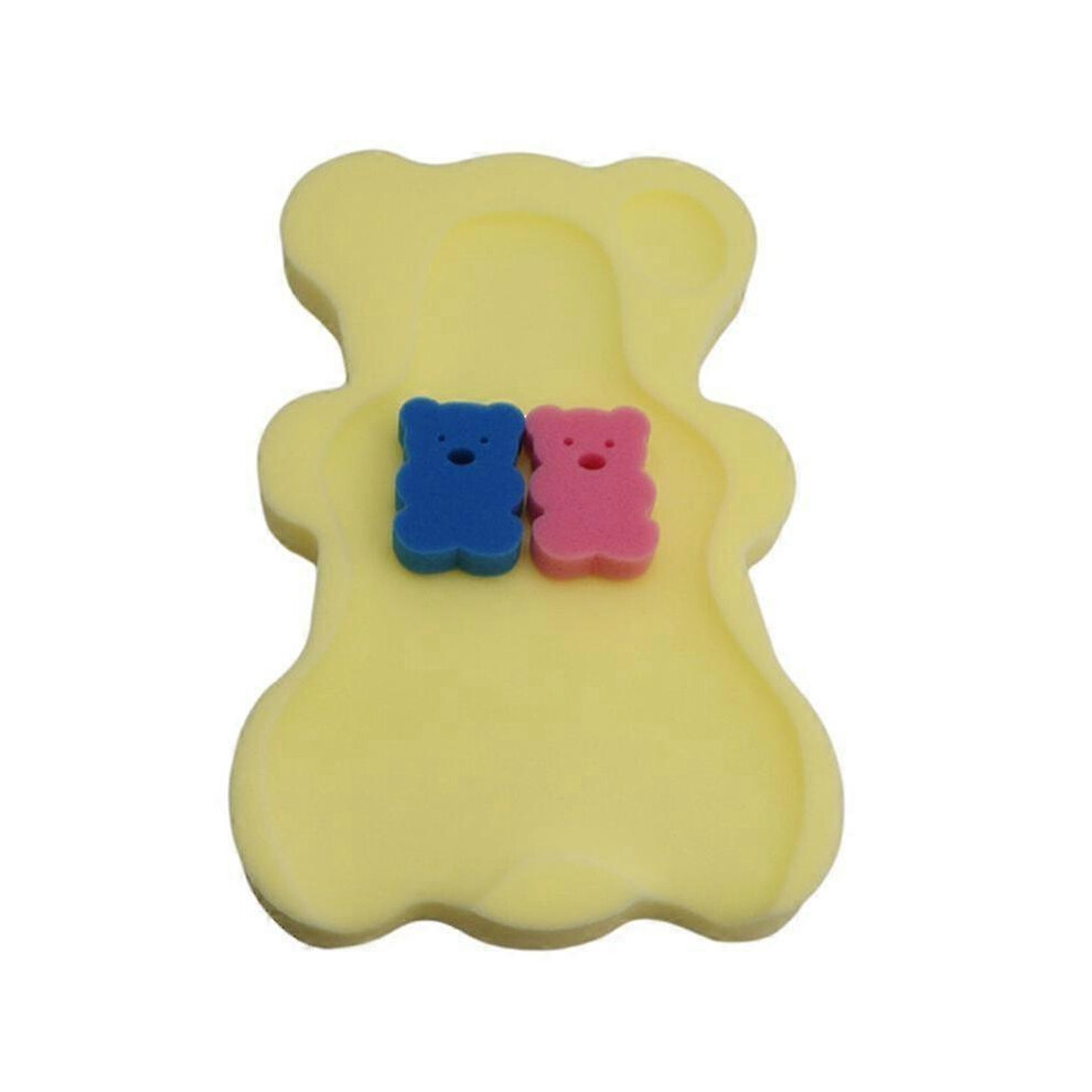 Eponge Bébé Douche Tapis de Bain Sécuritaire Bébé Nourrisson Antidérapant Douceur Mousse de Bain Corps