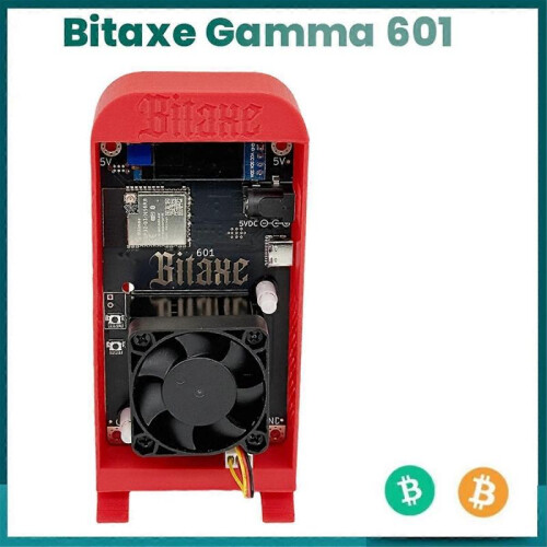 Bitaxe Gamma 601 BTC Solo Lottery Miner UK PLUG 1