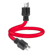 3Prong Male to Male Extension Cord, Generator Adapter Cord NEMA 5-15P for Transfer Switch,12AWG 125