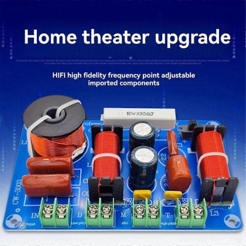 3-Pack High,Medium and Low Speaker Retrofit Crossover 3-Way Audio Adjustable Frequency Divider HiFi 2