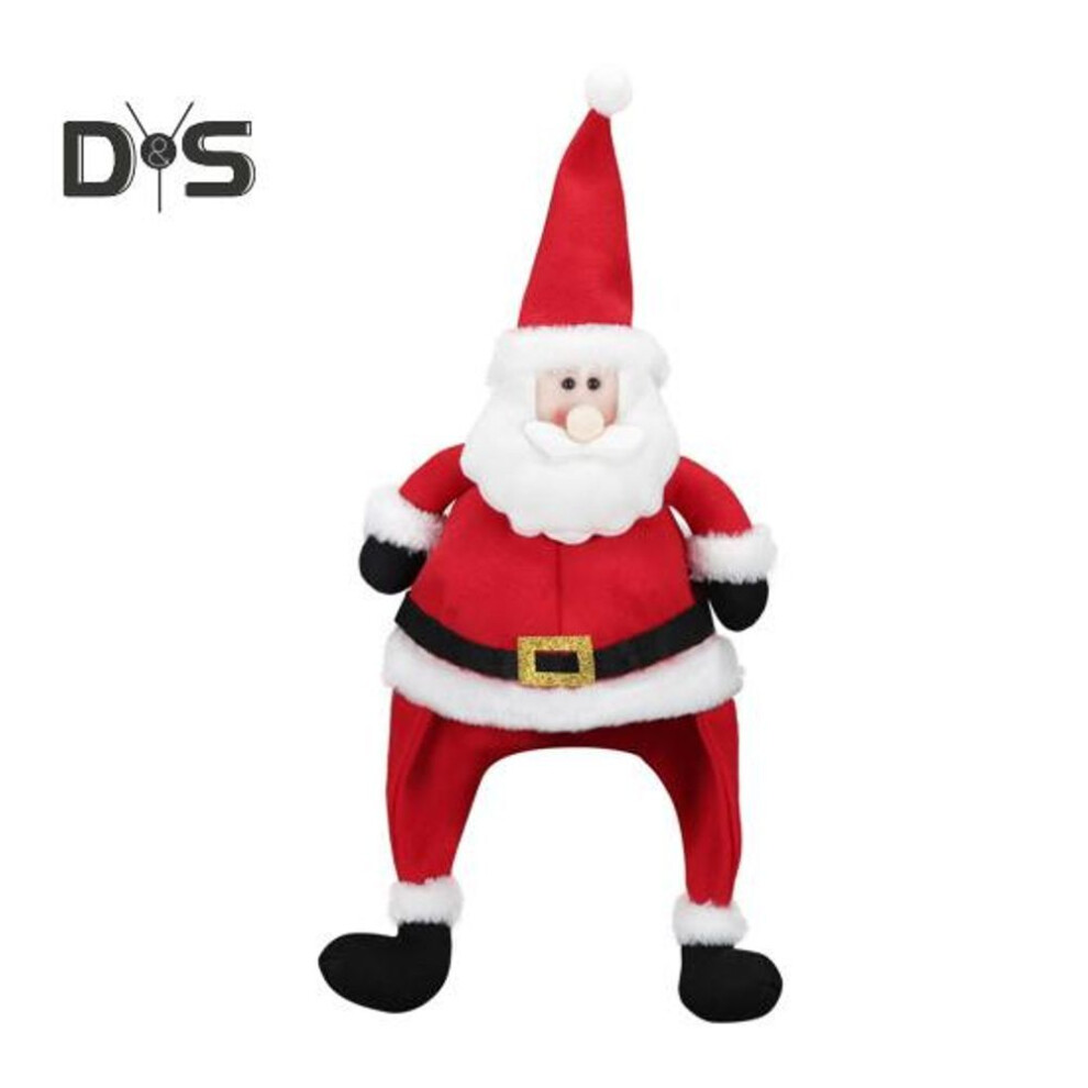 Christmas Santa Hat Plush 3D Santa Claus Xmas Hat New Year Party Headwear Accessory For Adult Women Men