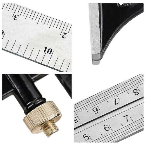 300Mm Stainless Steel Movable Combination Square Movable Square Carpenter 90 Degrees 45 Degrees Tur 1