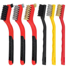 Wire Brush Set 6Pcs, Stainless Steel/Brass/Nylon/Bristle Brushes for Cleaning Rust, Scrub Removal Paint and Grout