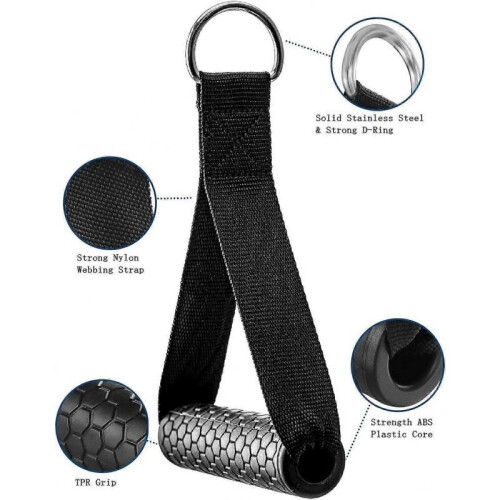 Workout Cable Handles, Cable Machine Attachment Handles, Cable Handles Compatible with Cable Machines, (1 Pair) 1