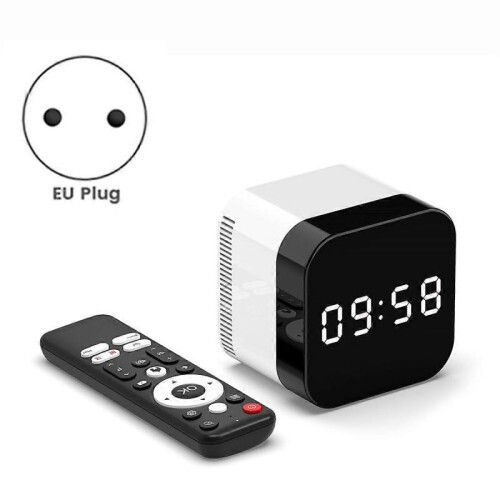 H96 Clock TV Video Box Decoding BT5.0 Voice Remote TV Boxs EU Plug 1