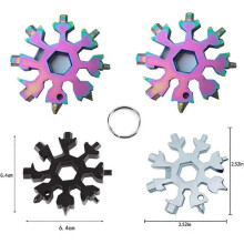 4Pack Snowflake 18-in-1 Multi Tool, Stainless Steel Snowflake Bottle Opener/flat Phillips Screwdriver Kit/wrench