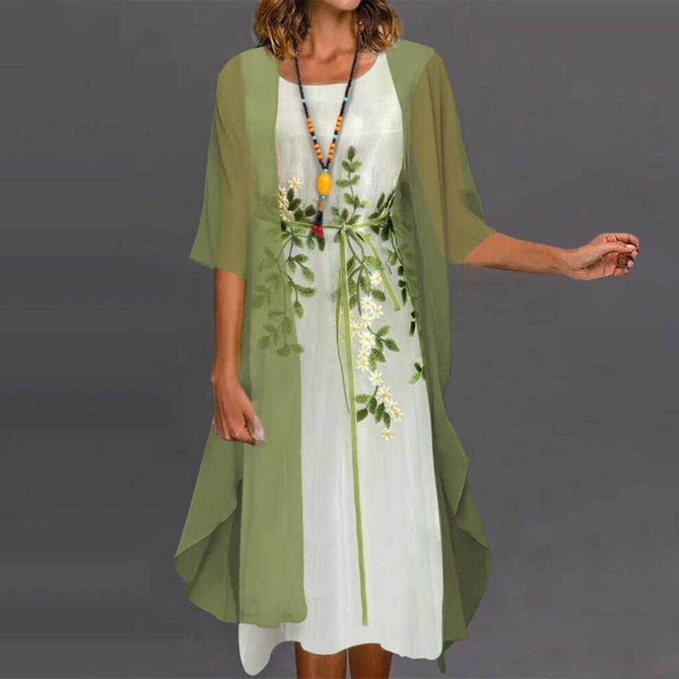 (as the picture, XXXXXL) Women's Lace Print Cocktail Dress Festive Bridesmaid Wedding Midi Evening Dresses Sleeveless Vintage Tulle Cardigan