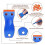 Plastic Blade , 4Pcs Tools with 100 Pcs Plastic Blades, Double Edge Cleaning Remover 2