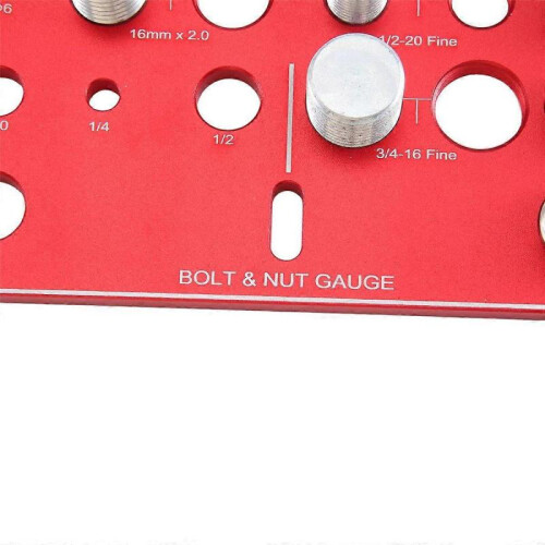 34Hole Nut and Bolt ,,Bolt Size and Thread Gauge Identifier,Ruler with Inches and Centimeter