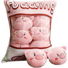 Adorable Snack Pillow Stuffed Animal Toy Pudding Decoration Removable Kitten Figure