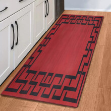 (60x220 cm _ Geometric Printed Runner Rugs Outdoor Indoor, Lexi Red) Hallway Runner Rug Living Room Carpet Printed Rugs