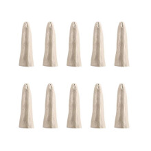 10PCS Leather Finger Protector Finger Thimble Guards Tools for Hand Craft Jewelry Making,Creamy-Whi