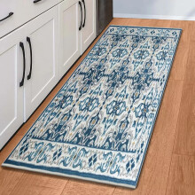 (60x220 cm _ Geometric Printed Runner Rugs Outdoor Indoor, Luna) Hallway Runner Rug Living Room Carpet Printed Rugs