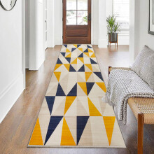 (80x300 cm _ Long Hallway Runner Rug Geometric Printed Carpet, Brio) Hallway Runner Rug Living Room Carpet Printed Rugs