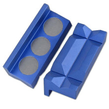 4Inch Vise Jaw Pads Magnetic Aluminum Vise Jaw Caps Reversible Pipe Vise Multipurpose Vise Protecti