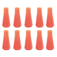 (orange) 10 Pcs Soft Rubber Arrowheads Shooting Game Practice Tip Rubber Arrow Tip for Shooting Peactice Accessories Durable Red