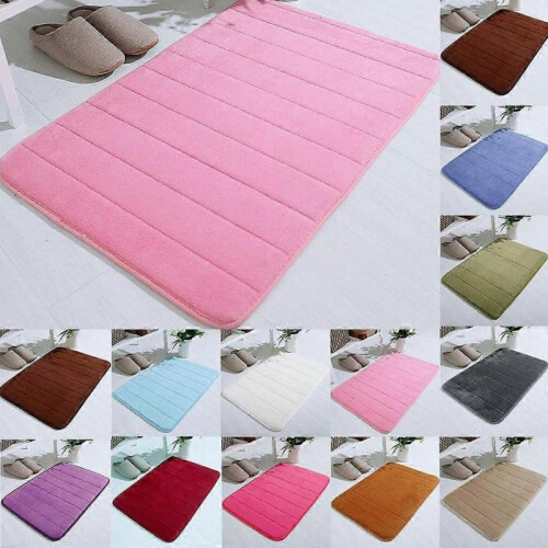 Bathroom mat Memory Foam Bath Mat, Non Slip Absorbent Super Soft Microfiber Bath Mat Set 2
