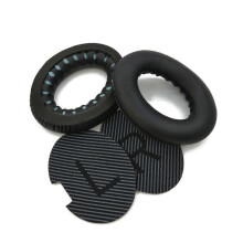 (1) Ear Pad for A2E QC15 QC25 Headset Ear Cushion Replacement Headphones Memory Foam Earpads Earcaps Protein Leather+Sponge 2