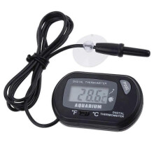 Aquarium Thermometer, LCD Digital Electronic Thermometer with Suction Cup Water Thermograph