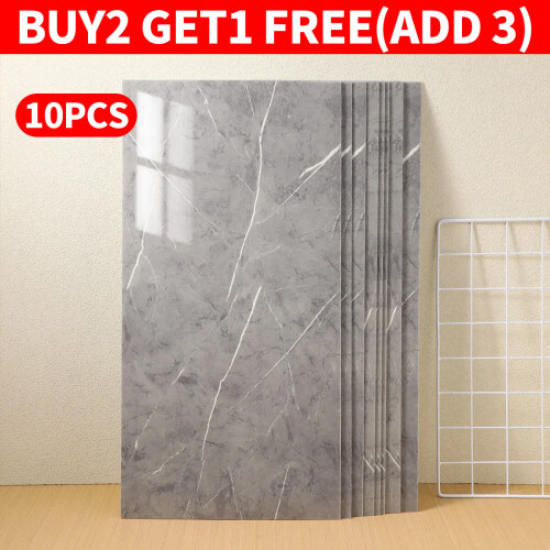 10Pcs Self-Adhesive Tile Marble PVC Cladding Wall  Kitchen Bathroom 1