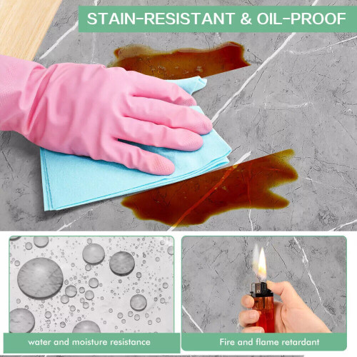 10Pcs Self-Adhesive Tile Marble PVC Cladding Wall  Kitchen Bathroom 2