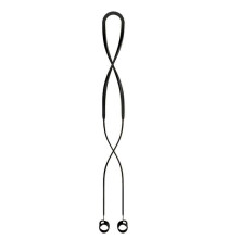 Fashion Anti-lost Strap Soft Hanging Neck Rope Cable Waterproof Lanyard for SennheiserMomentum True Wireless 2 Headphone  Black