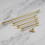 (128mm Handle) Gloss Gold Cabinet Handles & Matching Knob 6