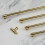 (128mm Handle) Gloss Gold Cabinet Handles & Matching Knob 5