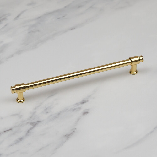 (192mm Handle) Gloss Gold Cabinet Handles & Matching Knob