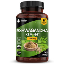 Ashwagandha KSM-66 1200mg Root Extract 365 Vegan Tablets