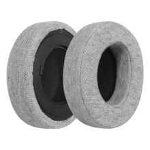 (gray cotton) Cooling Fabric Ear Cushions for Gaming Headsets Earpads Comfortable Replacement Ear Pad Ear Cover Headsets Accessory