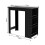 Living And Home Black Modern Chipboard Bar Table with 3 Storage Shelves for Kitchen Dinning Room 7