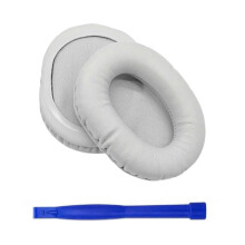 (gray protein skin) Replacement Earpads Ear Cushions Set Ergonomic for Headphones Comfortable Ear Sleeve Covers Protein Leather/Meshed