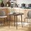 Homcom HOMCOM Foldable Dining Table, Round Drop Leaf Table, Wood Legs, Grey 1