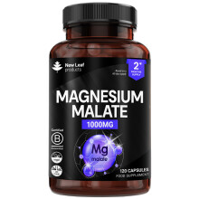 Magnesium Malate Capsules 1000mg Bones & Sleep Support 120 Vegan Caps