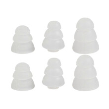 (T) Silicone In-Ear Earphone Covers Replacement Earbuds Bud Tips Earbuds Headphone Ear Tips Three Layers White