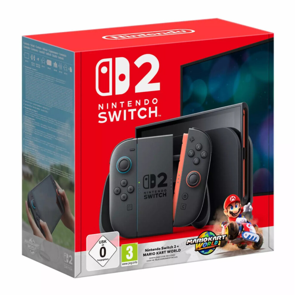 Nintendo Switch 2 Grey Bundle: Mario Kart World Pack