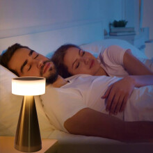 Portable LED Table Lamp 3 Color Temperatures Stepless Dimming 1800mAh Rechargeable Battery Nightstand Lamp Bedside Lamp Gold
