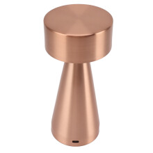LED Portable Metal Table Lamp with Touch Sensor 3 Color Stepless Dimming Nightstand Desk Lamp Rechargeable Night Light Rose Gold