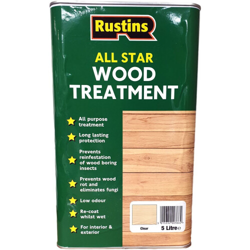 Rustins Rustins All Star Wood Treatment Clear 5 Litre