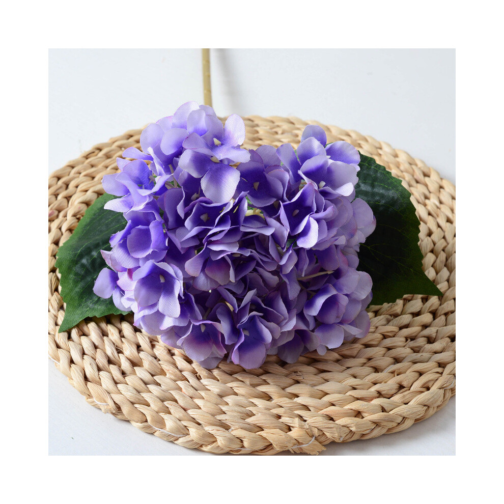 (StyleH) Hydrangea Simulated Single Flower With Leaf Home Wedding Decoration Prop Hall-image-OPC-PHC2882-NEW