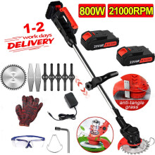 Cordless Strimmer Grass Trimmer Cutter 24V Garden Edger Electric + 2 Battery