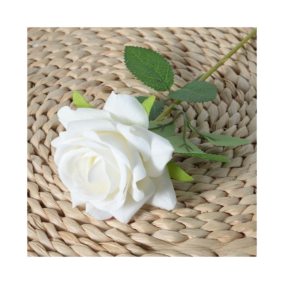(Rose White) Strand Velvet Single Rose Simulation Flower Table Decor Special Occasions And-image-OPC-PHC2DTB-NEW