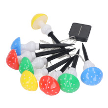 Mini Mushroom Solar Light String 8 LED Colorful Light Waterproof Outdoor Garden Light String Decoration for Courtyard Lawn