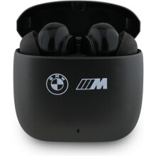 BMW M Metal Logo Print ANC ENC Bluetooth TWS In Ear Headphones Black - BMTWSM1ALKLK