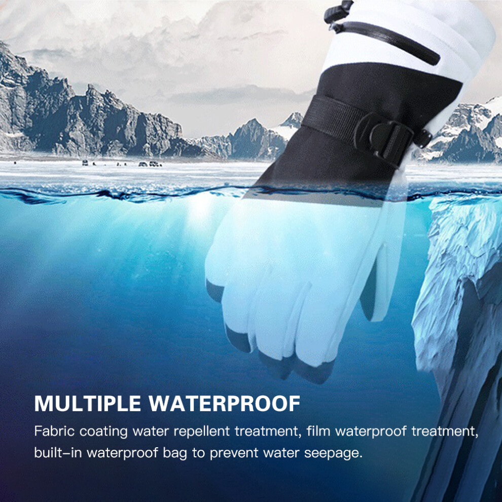 Ski Gloves Snow Gloves Mens Womens Waterproof & Windproof Touchscreen Gloves for Cycle Snowboarding Driving Outdoor Work