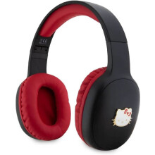 Hello Kitty Metal Logo Oval Shape Bluetooth Headphones Black - HKBHA1BKHLMK