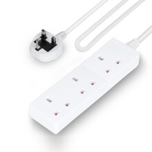 GEEPAS 3 Gang Extension Lead, 10M Cable | 3-Way Plug Extension Cable | 3 Socket Power Strip, 13A