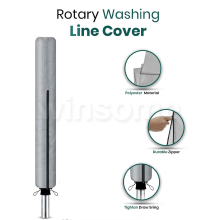 Waterproof Rotary Washing Line Airer Zip Cover Drier Protector Garden