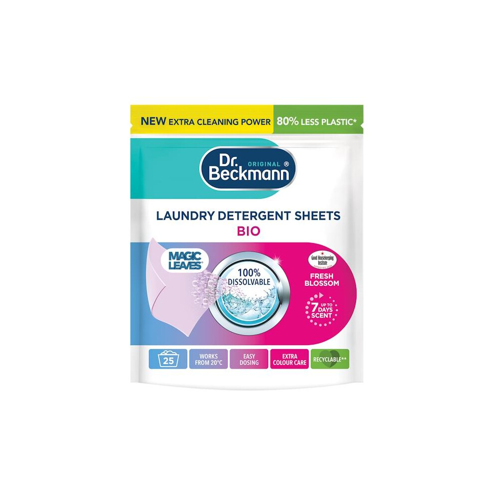 Dr Beckmann 6 X Laundry Detergent Sheets Bio 25 Sheets